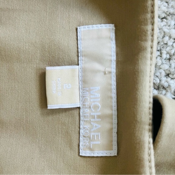 EUC - Michael Kors Tan Sleeveless Snap Front Stretch Cotton Dress - Picture 10 of 10